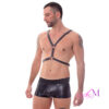 Arnes Unisex Regulable - Eco Cuero Negro