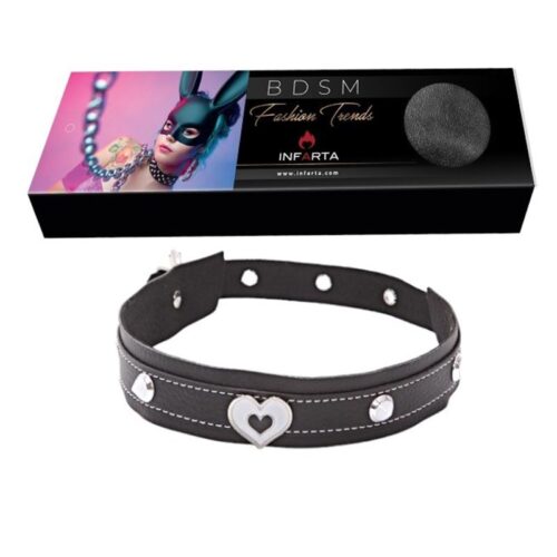Collar Choker Corazon B/N - Fashion Trends