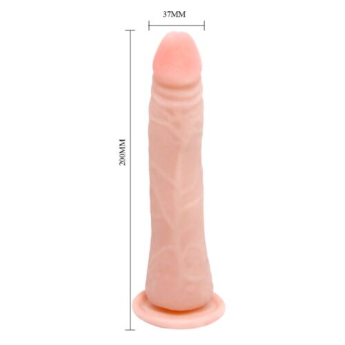 Consolador Vertebrado Con Sopapa 20Cm X 3,7Cm